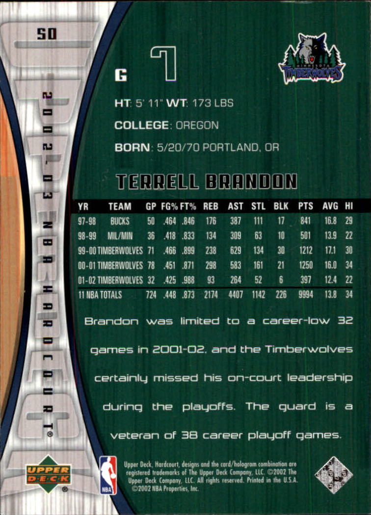 2002/2003 Hardcourt (Upper Deck) Basketball - Picture 101 of 239
