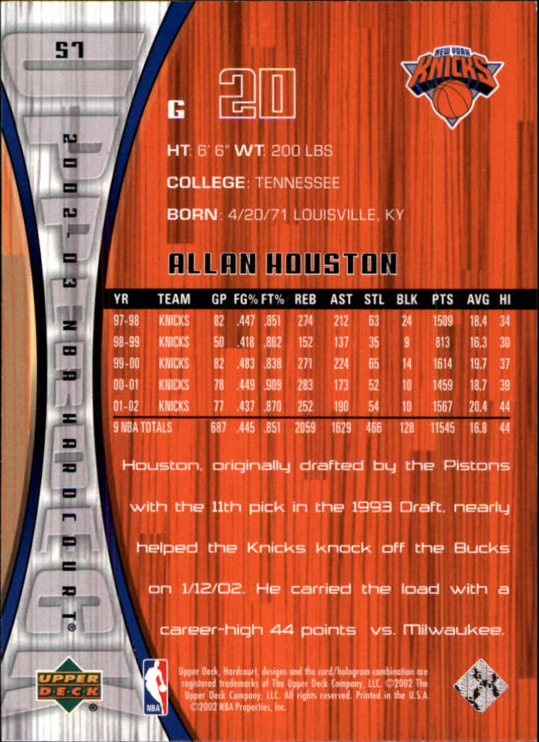 2002/2003 Hardcourt (Upper Deck) Basketball - Picture 115 of 239