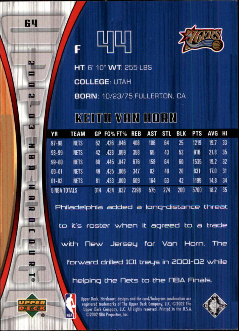 2002/2003 Hardcourt (Upper Deck) Basketball - Picture 129 of 239