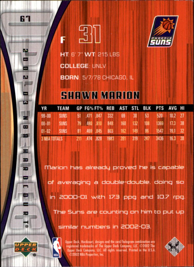 2002/2003 Hardcourt (Upper Deck) Basketball - Picture 135 of 239