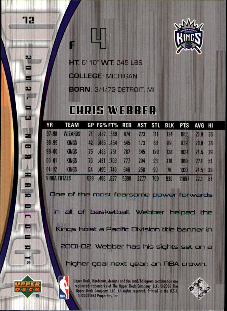 2002/2003 Hardcourt (Upper Deck) Basketball - Picture 145 of 239