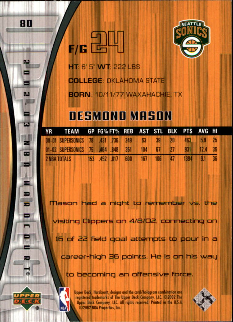 2002/2003 Hardcourt (Upper Deck) Basketball - Picture 161 of 239