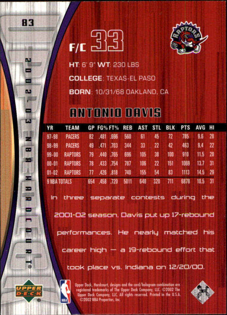 2002/2003 Hardcourt (Upper Deck) Basketball - Picture 167 of 239
