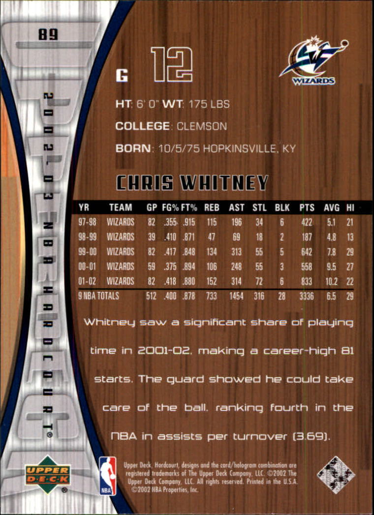 2002/2003 Hardcourt (Upper Deck) Basketball - Picture 179 of 239