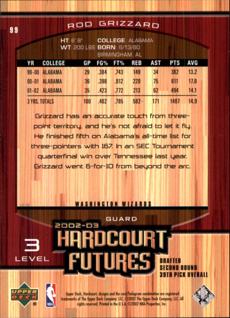 2002/2003 Hardcourt (Upper Deck) Basketball - Picture 191 of 239