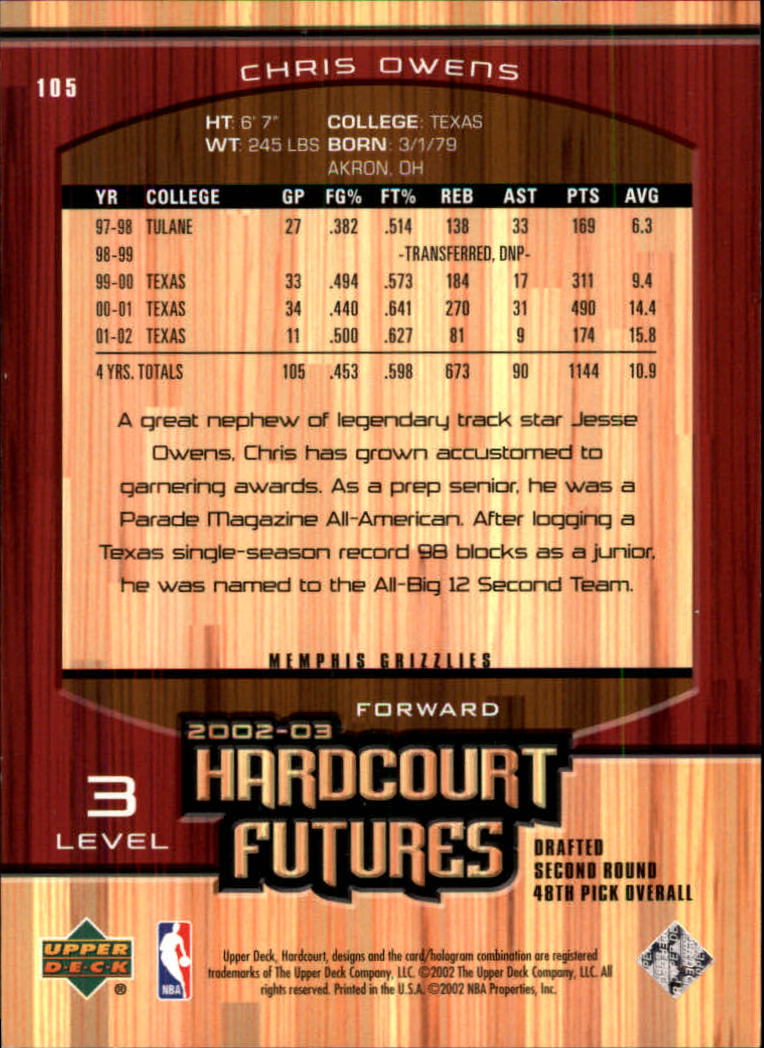 2002/2003 Hardcourt (Upper Deck) Basketball - Picture 203 of 239
