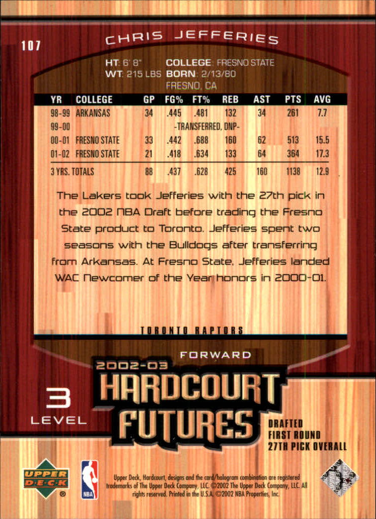 2002/2003 Hardcourt (Upper Deck) Basketball - Picture 205 of 239