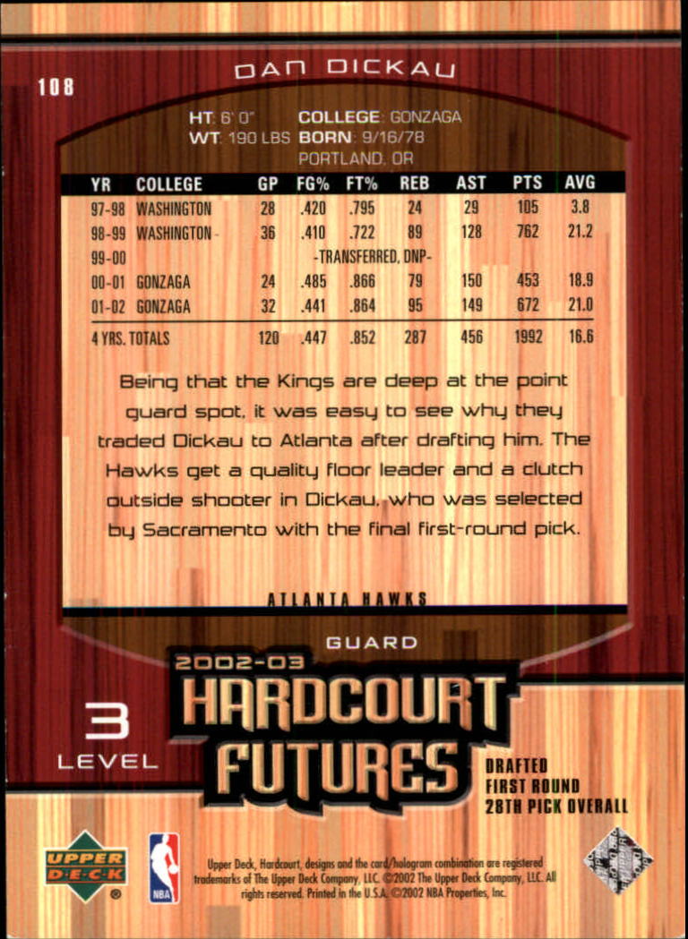 2002/2003 Hardcourt (Upper Deck) Basketball - Picture 207 of 239