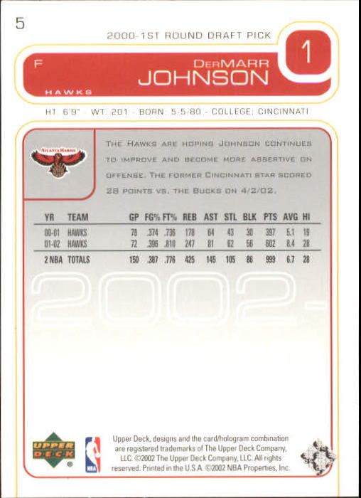 2002/2003 Upper Deck Basketball Part 1 Main Set Cards #1 to #260 - Picture 11 of 499