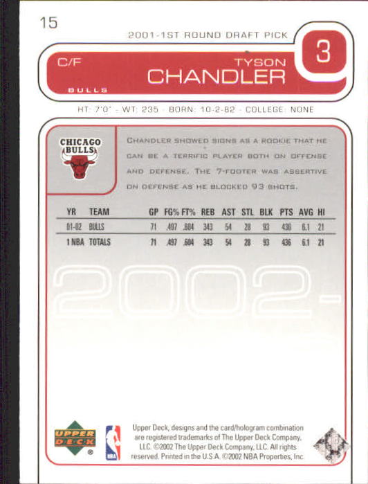 2002/2003 Upper Deck Basketball Part 1 Main Set Cards #1 to #260 - Picture 31 of 499