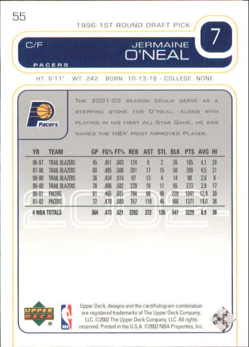 2002/2003 Upper Deck Basketball Part 1 Main Set Cards #1 to #260 - Picture 111 of 499