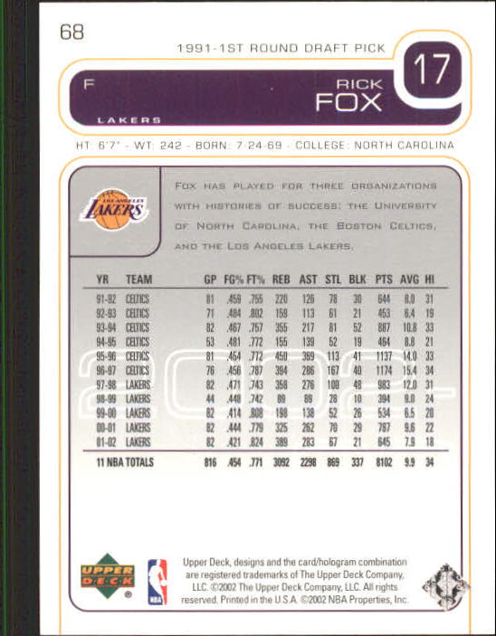 2002/2003 Upper Deck Basketball Part 1 Main Set Cards #1 to #260 - Picture 137 of 499