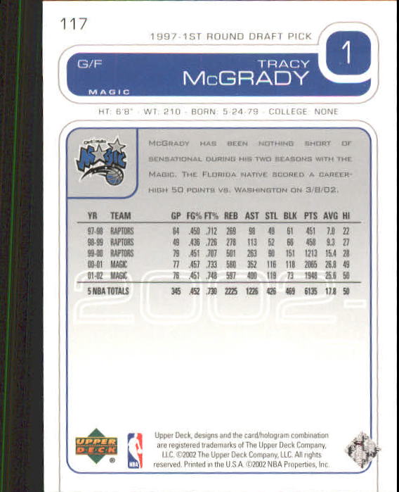 2002/2003 Upper Deck Basketball Part 1 Main Set Cards #1 to #260 - Picture 235 of 499
