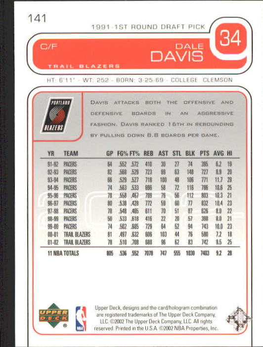 2002/2003 Upper Deck Basketball Part 1 Main Set Cards #1 to #260 - Picture 283 of 499