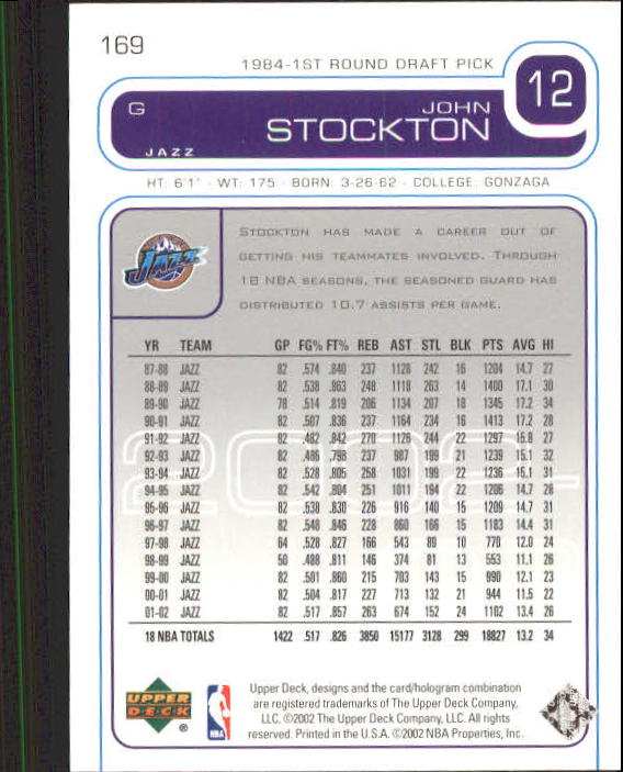 2002/2003 Upper Deck Basketball Part 1 Main Set Cards #1 to #260 - Picture 339 of 499