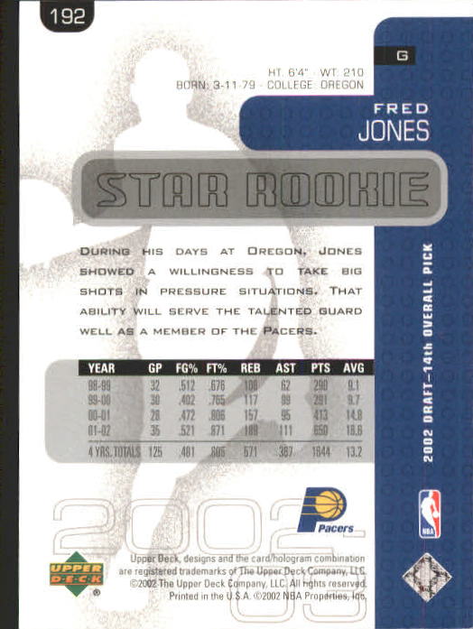 2002/2003 Upper Deck Basketball Part 1 Main Set Cards #1 to #260 - Picture 379 of 499