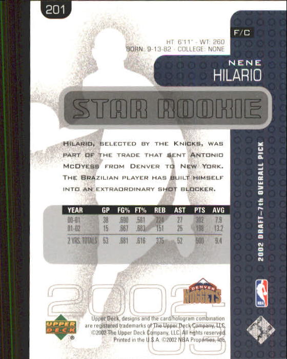 2002/2003 Upper Deck Basketball Part 1 Main Set Cards #1 to #260 - Picture 393 of 499
