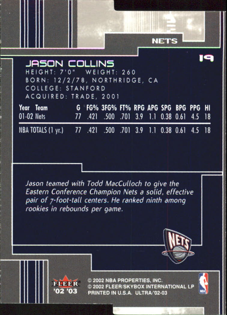 2002/2003 Ultra (Fleer) Basketball - Picture 141 of 161
