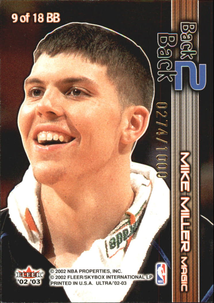 2002/2003 Ultra (Fleer) Basketball - Picture 137 of 161