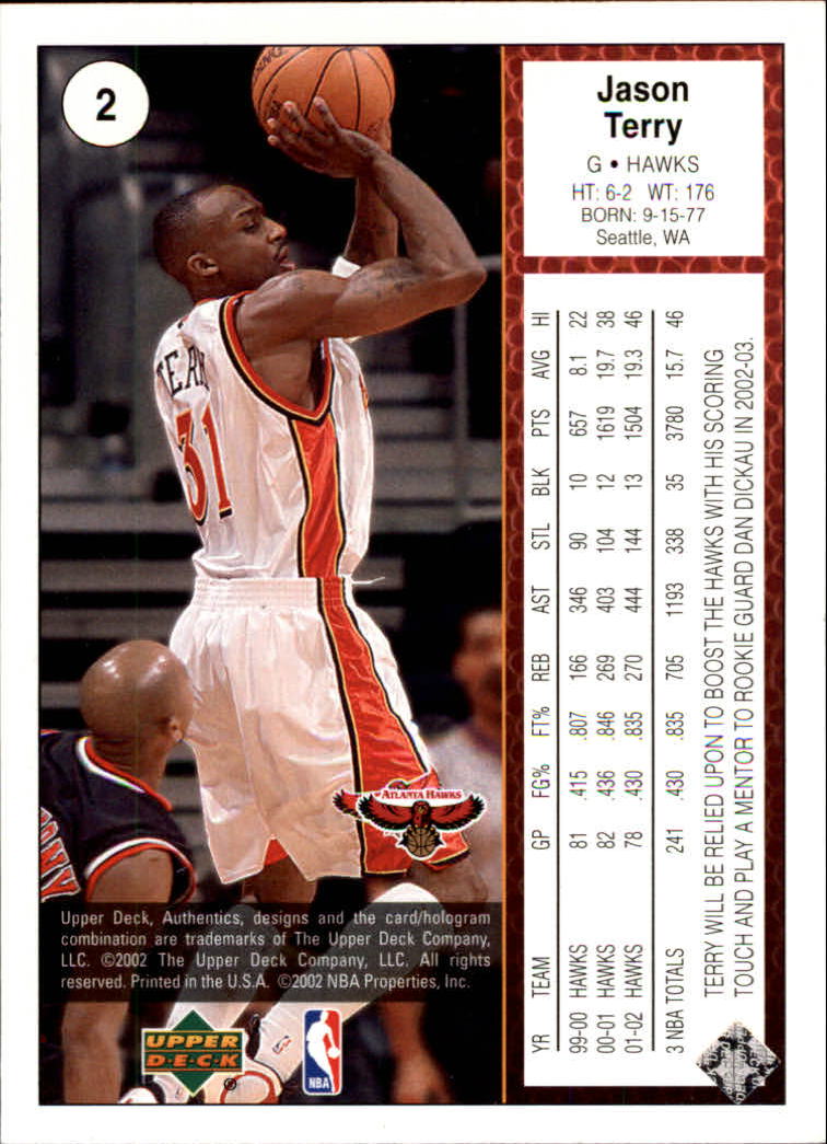 2002/2003 Authentics (Upper Deck) Basketball - Picture 372 of 374