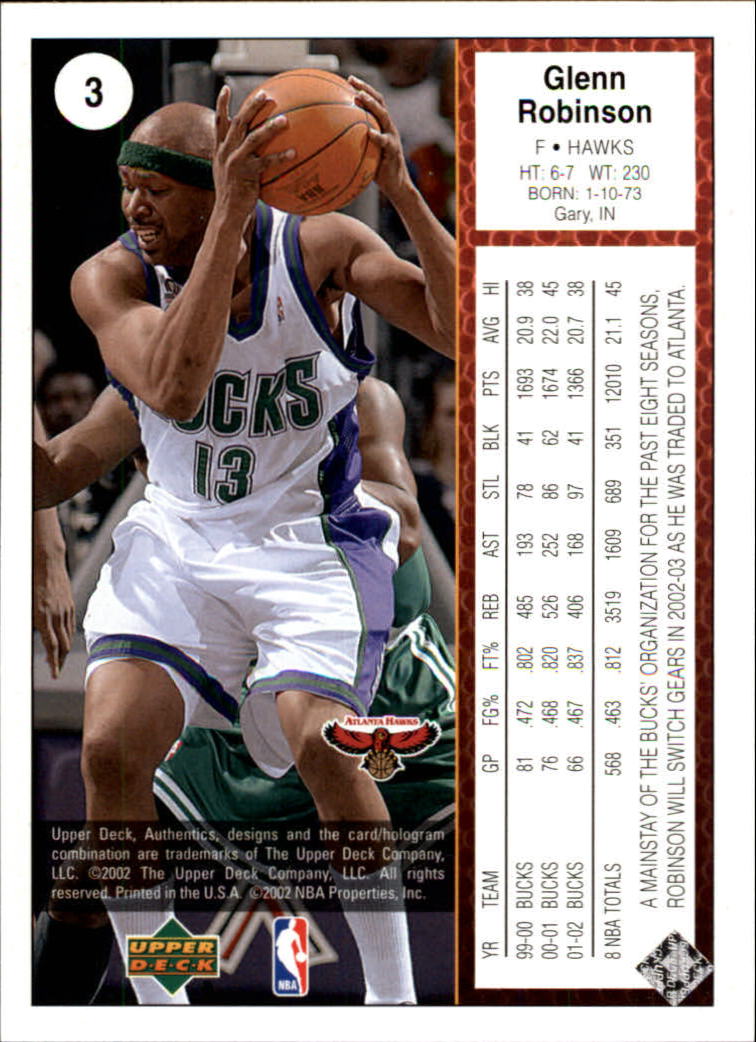 2002/2003 Authentics (Upper Deck) Basketball - Picture 370 of 374