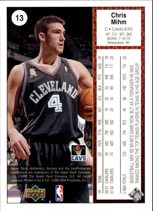 2002/2003 Authentics (Upper Deck) Basketball - Picture 350 of 374