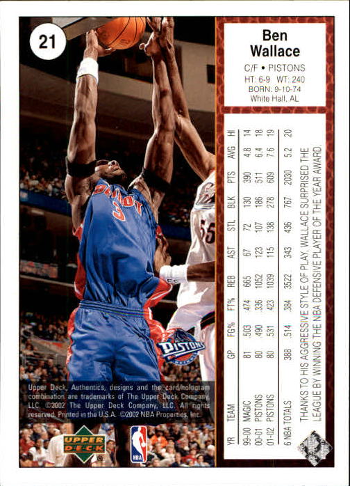 2002/2003 Authentics (Upper Deck) Basketball - Picture 334 of 374