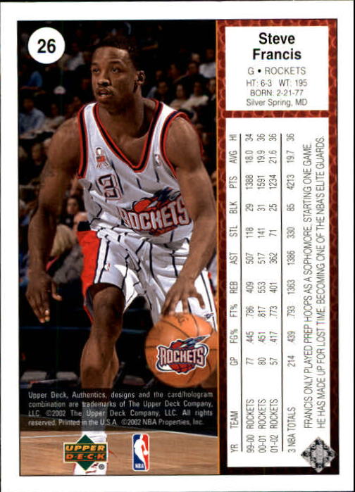 2002/2003 Authentics (Upper Deck) Basketball - Picture 324 of 374