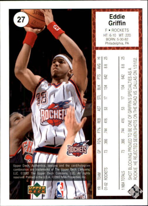 2002/2003 Authentics (Upper Deck) Basketball - Picture 322 of 374
