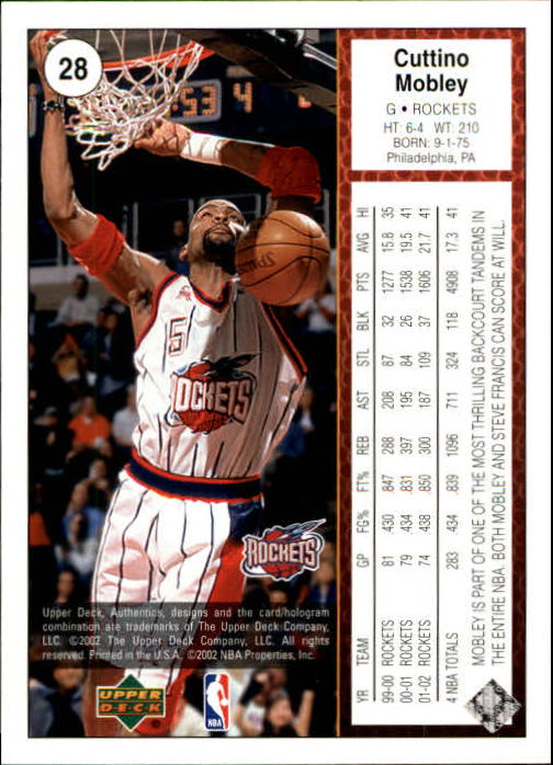 2002/2003 Authentics (Upper Deck) Basketball - Picture 320 of 374