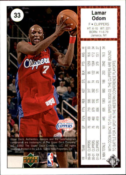 2002/2003 Authentics (Upper Deck) Basketball - Picture 310 of 374