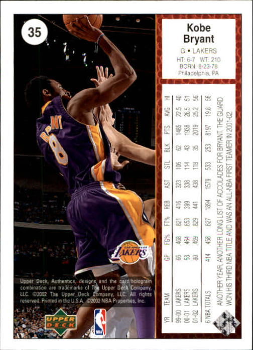 2002/2003 Authentics (Upper Deck) Basketball - Picture 306 of 374