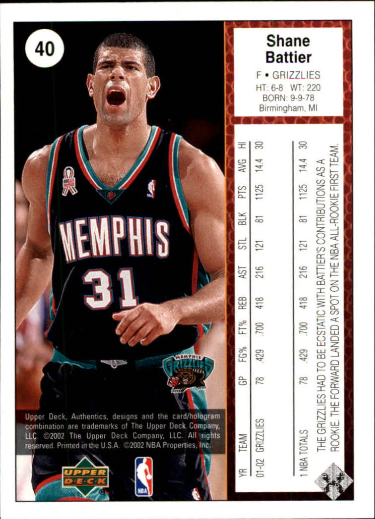 2002/2003 Authentics (Upper Deck) Basketball - Picture 296 of 374