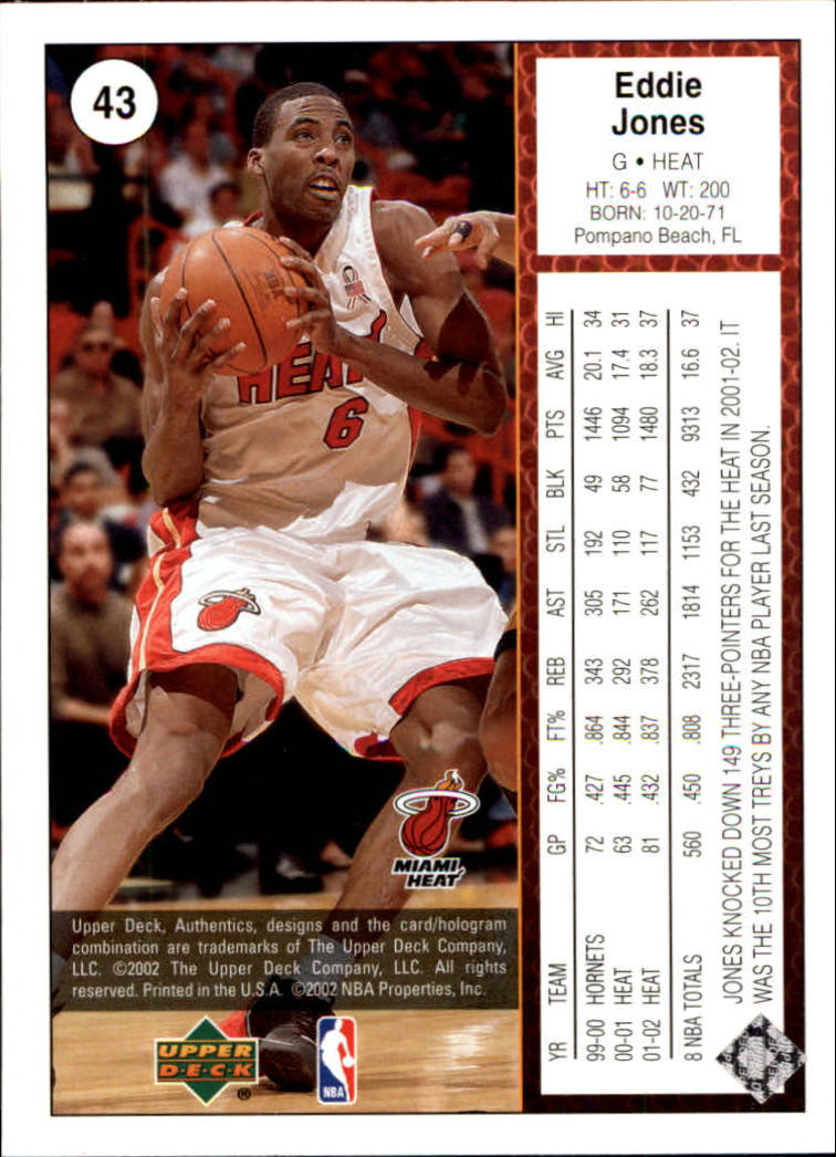 2002/2003 Authentics (Upper Deck) Basketball - Picture 290 of 374