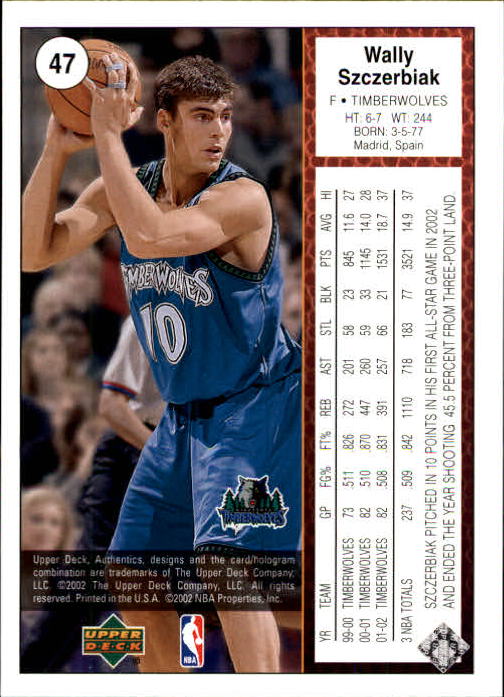 2002/2003 Authentics (Upper Deck) Basketball - Picture 282 of 374