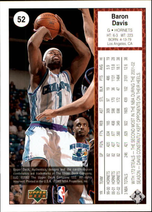 2002/2003 Authentics (Upper Deck) Basketball - Picture 272 of 374