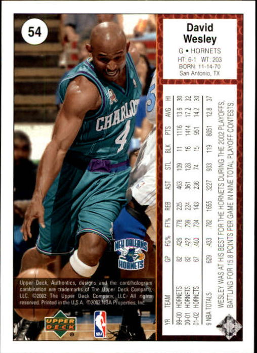 2002/2003 Authentics (Upper Deck) Basketball - Picture 268 of 374