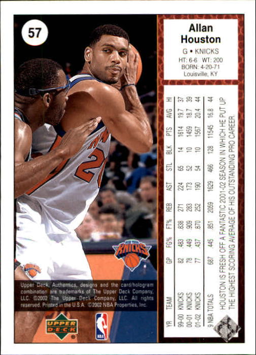 2002/2003 Authentics (Upper Deck) Basketball - Picture 262 of 374