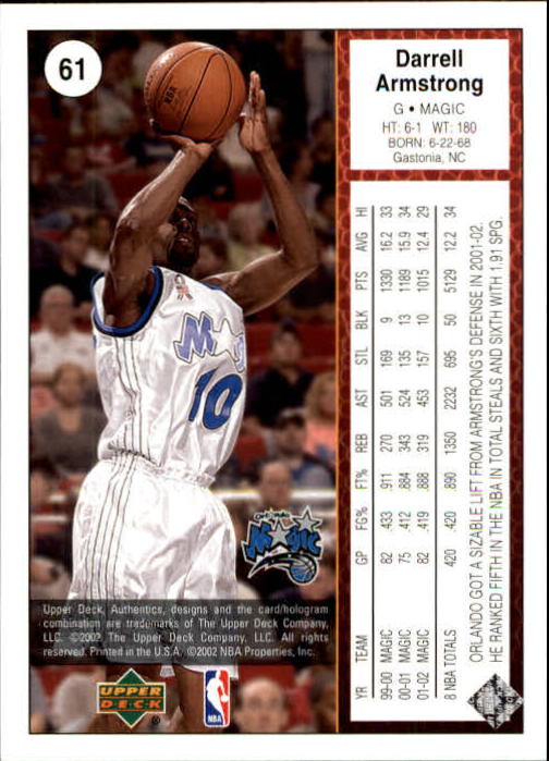 2002/2003 Authentics (Upper Deck) Basketball - Picture 254 of 374