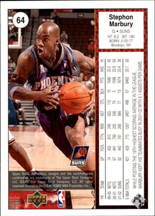 2002/2003 Authentics (Upper Deck) Basketball - Picture 248 of 374