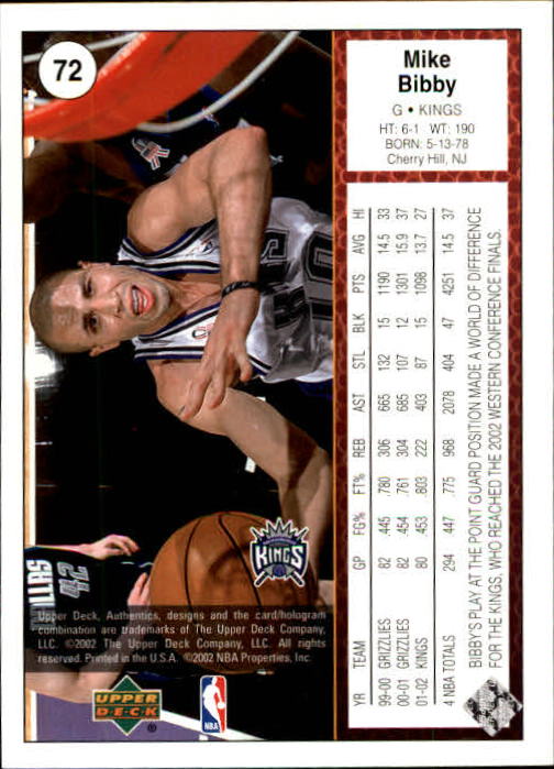 2002/2003 Authentics (Upper Deck) Basketball - Picture 232 of 374