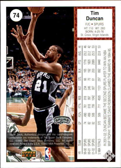 2002/2003 Authentics (Upper Deck) Basketball - Picture 228 of 374