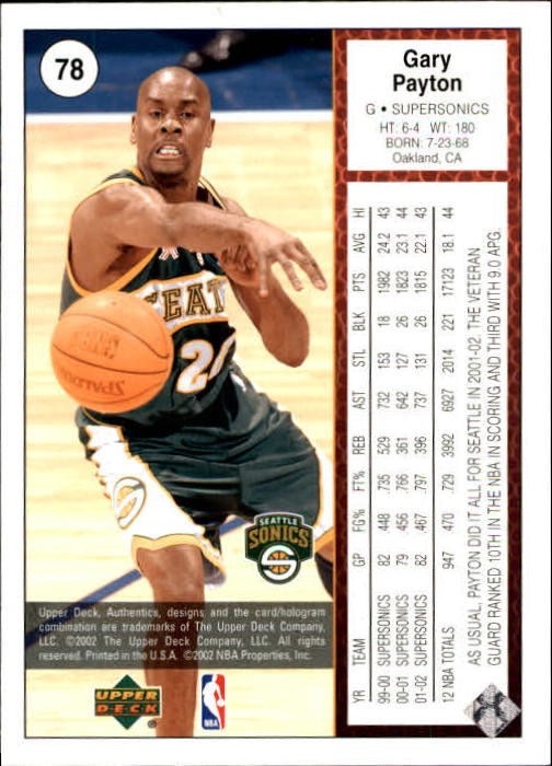 2002/2003 Authentics (Upper Deck) Basketball - Picture 220 of 374