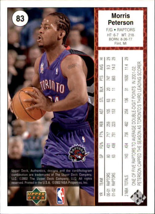 2002/2003 Authentics (Upper Deck) Basketball - Picture 210 of 374