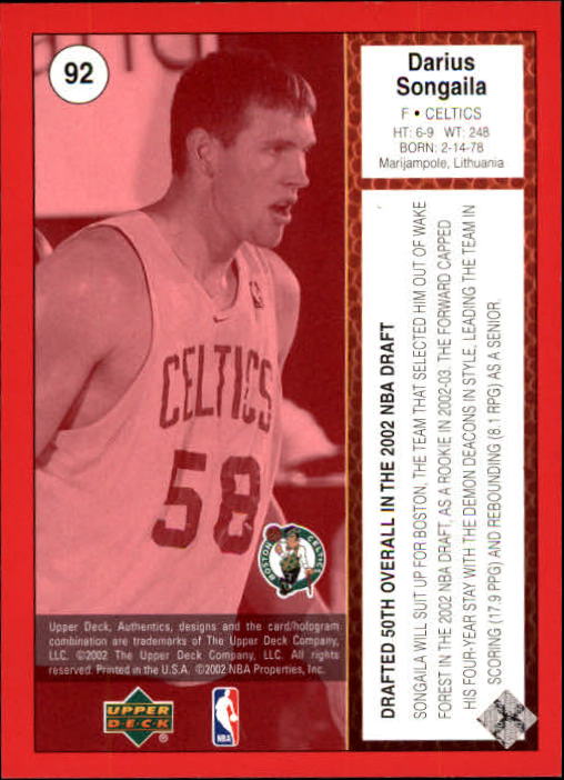2002/2003 Authentics (Upper Deck) Basketball - Picture 194 of 374