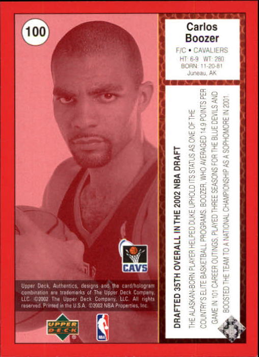 2002/2003 Authentics (Upper Deck) Basketball - Picture 180 of 374