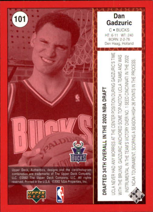 2002/2003 Authentics (Upper Deck) Basketball - Picture 178 of 374
