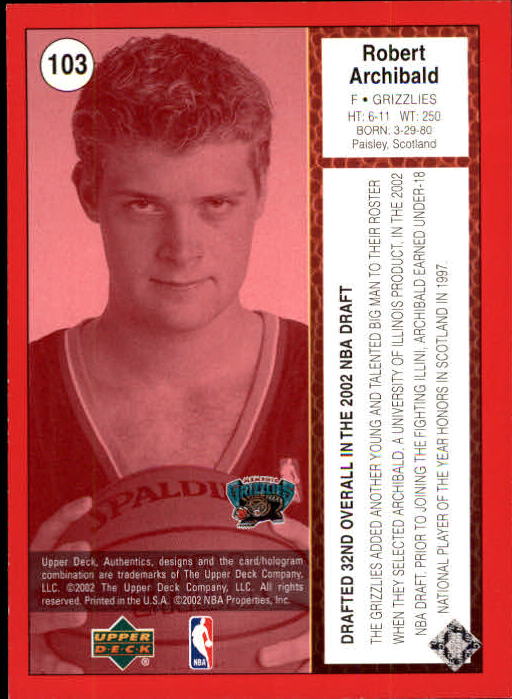 2002/2003 Authentics (Upper Deck) Basketball - Picture 174 of 374