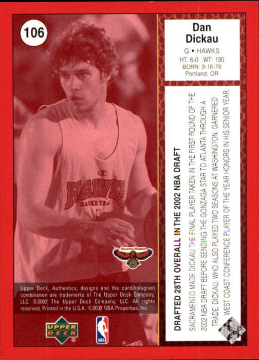 2002/2003 Authentics (Upper Deck) Basketball - Picture 168 of 374