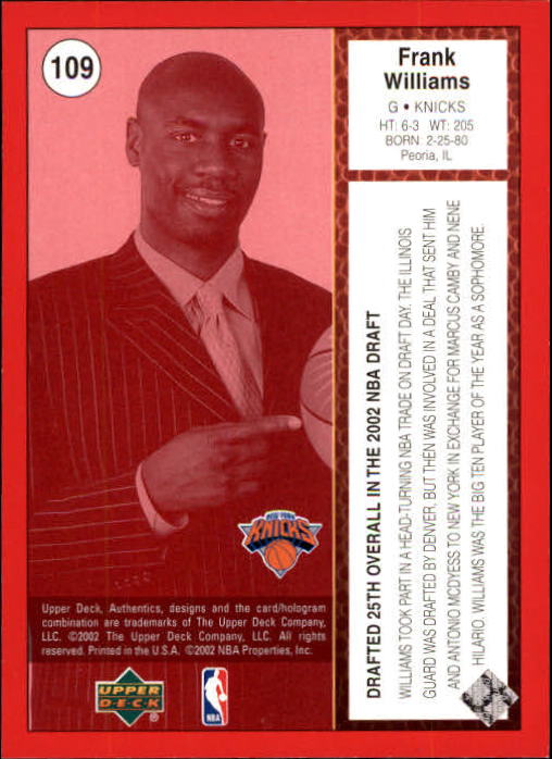 2002/2003 Authentics (Upper Deck) Basketball - Picture 164 of 374
